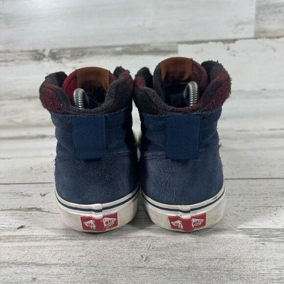 Vans Womens Ward Hi MTE Suede Plaid Lace Up Trainer Sneaker Shoes Blue Size 8 - Picture 3 of 8